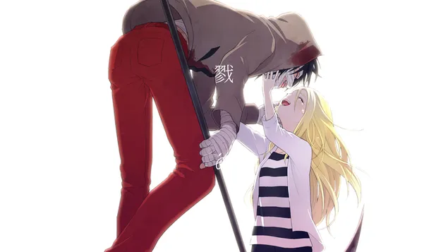 Зак и Рэйчел Гарднер из Satsuriku no Tenshi 4K обои