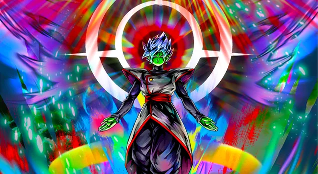 Zamasu 从龙珠超 [龙珠传奇艺术] 合并为桌面 4K 壁纸