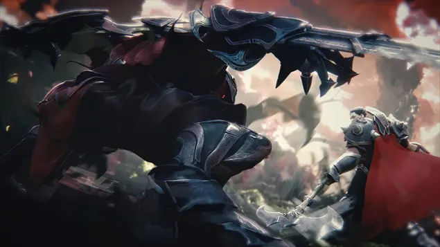 Zed versus Darius (Legends of Runeterra) - League of Legends (LOL) 4K achtergrond