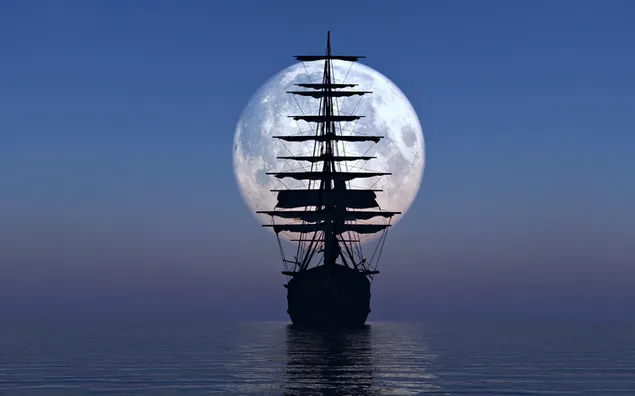 Zeilen met de maan download
