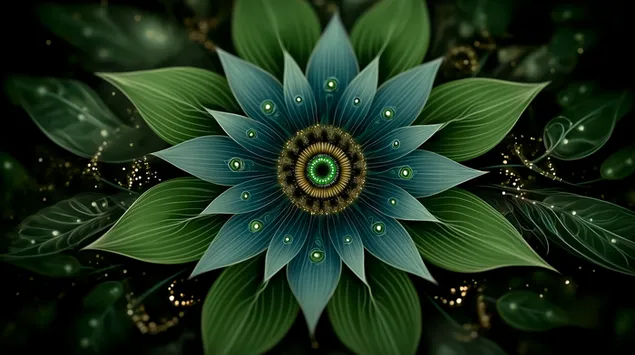 lule fraktal e frymezuar nga zen me detaje te nderlikuara shkarkim