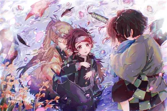 Zenitsu Agatsuma és Tanjiro Kamado – Demon Slayer HD háttérkép