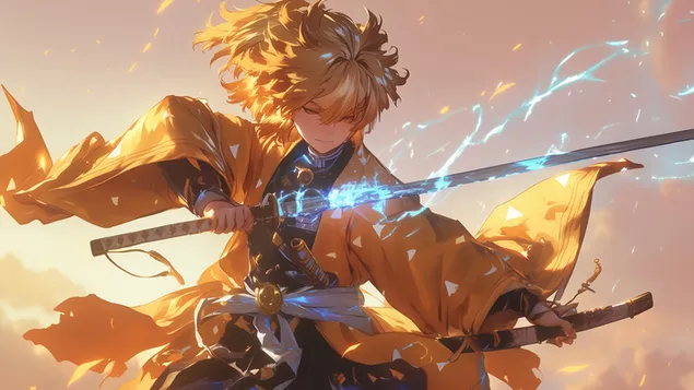 zenitsu agatsuma thunder breathing nga demon slayer shkarkim