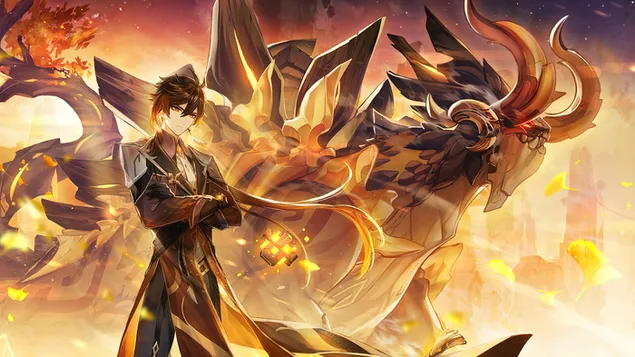 'Zhongli' Dragon | Genshin Impact (Trò chơi điện tử Anime)