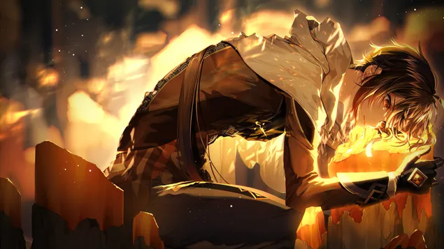Zhongli (Karakter Geo) | Genshin Impact [Game Video Anime] 4K wallpaper