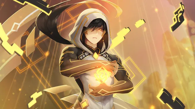 中離 (Geo Character) - Genshin Impact (在線電子遊戲) 4K 壁紙