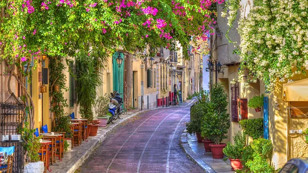 Zijstraat in Athene, Griekenland download