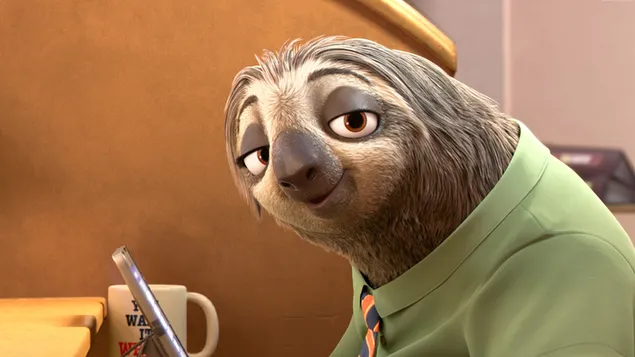 Zootopia sloth from the best animated movies