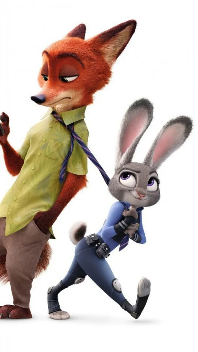 zootropolis qyteti i kafsheve personazhet e filmit te animuar lepurushi policia juddy hopps dhe fox nick wilde shkarkim