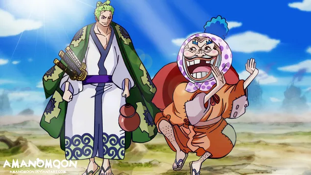 Zoro Juro incontra Tonoyasu yasuie 8K sfondo