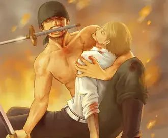 Tapeta Zoro zachraňuje Sanjiho 2K