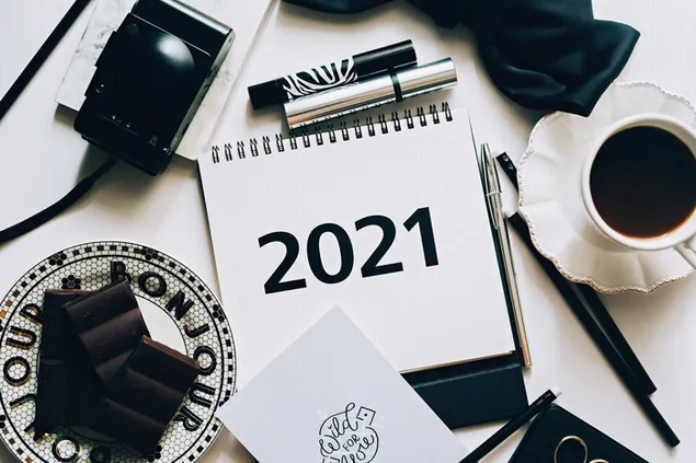 Zwart-wit themaconcept voor 2021